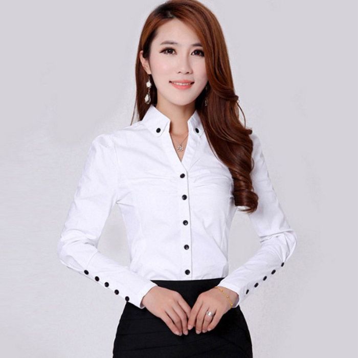 Women's cotton dress shirts