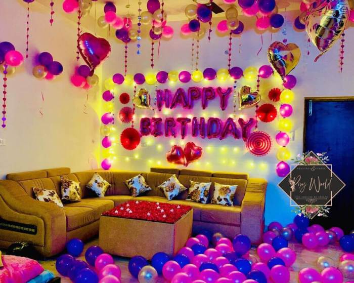 How to decorate room for husband birthday