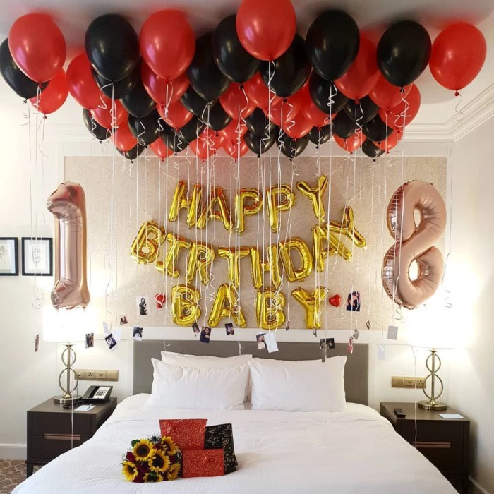 How to decorate room for husband birthday