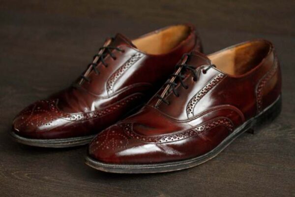 Oxblood men's dress shoes