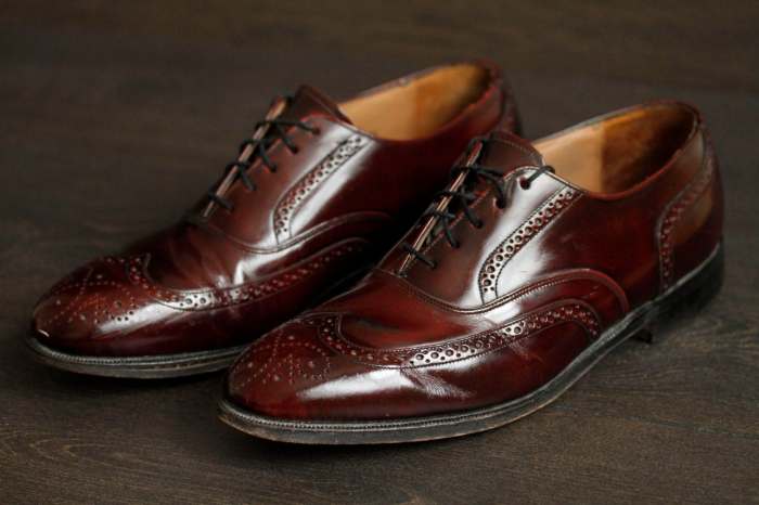 Oxblood men's dress shoes