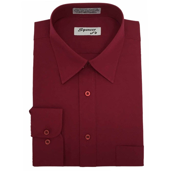 Mens wine dress shirt