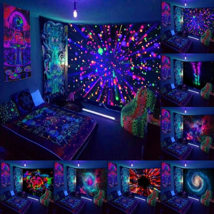 How to decorate blacklight room